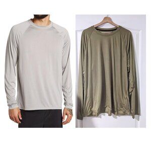 Z by Zella | Core Long Sleeve Performance T-Shirt in Olive Green